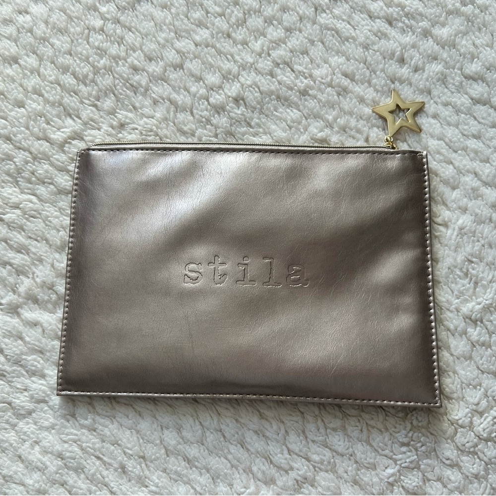 Mini Stila Shimmering Silver Pouch with Star Charm